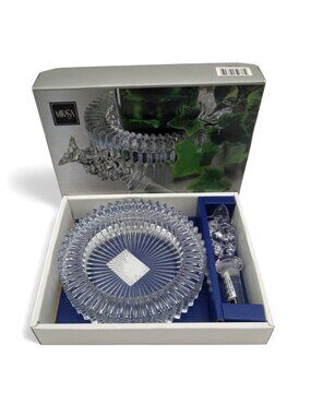 Mikasa Diamond Fire Crystal Wine Coaster & Stopper Set WY247/914 Boxed